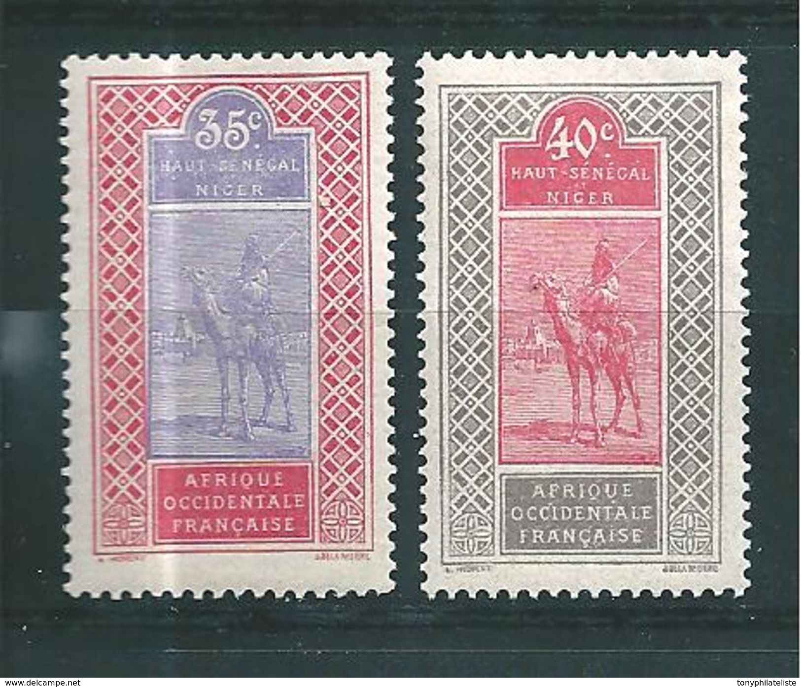 Colonie Haut Sénégal Et Niger Timbres De 1914/17 N°27 Et 28  Neufs * - Ungebraucht