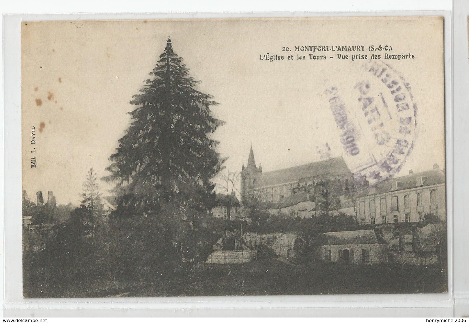 78 - Yvelines - Montfort L'amaury L'église Et Les Tours Vue Prise Des Remparts - Montfort L'Amaury