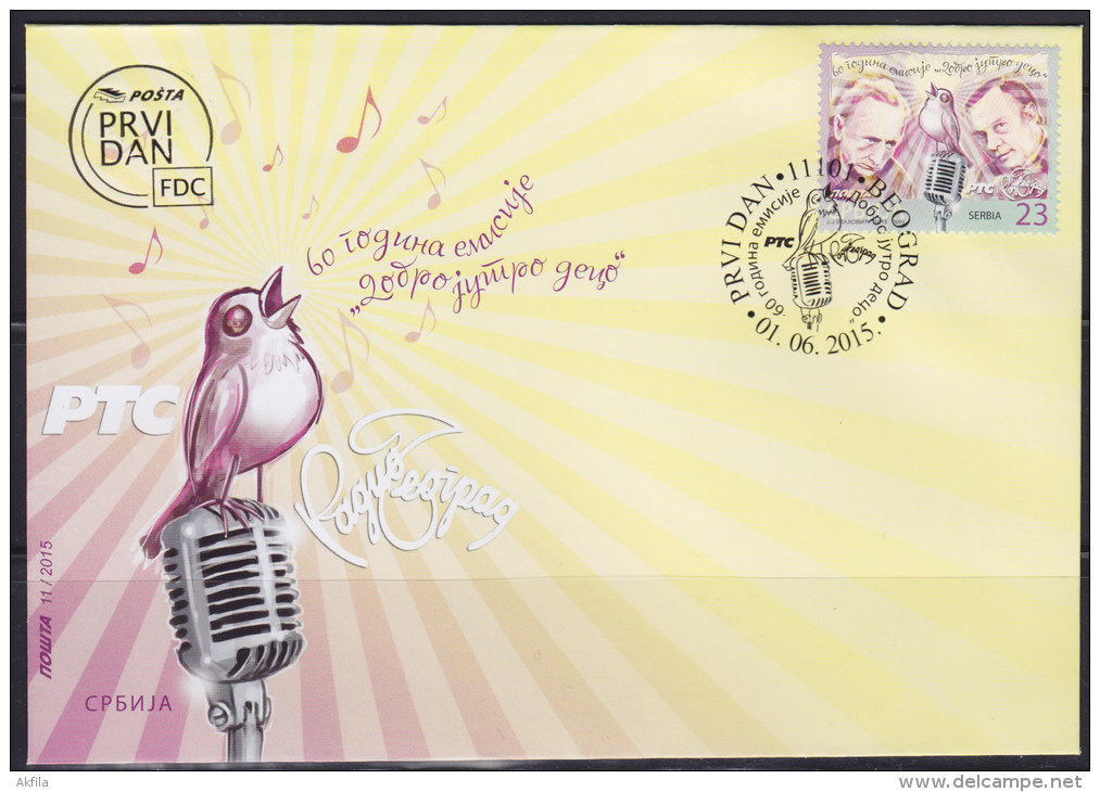 Serbia, 2015, 60 Years Of Show "Good Morning, Children", FDC - Serbia