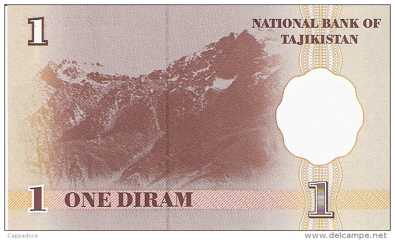 TADJIKISTAN   1 Diram   1999 (2000)   P. 10a   UNC - Tadzjikistan