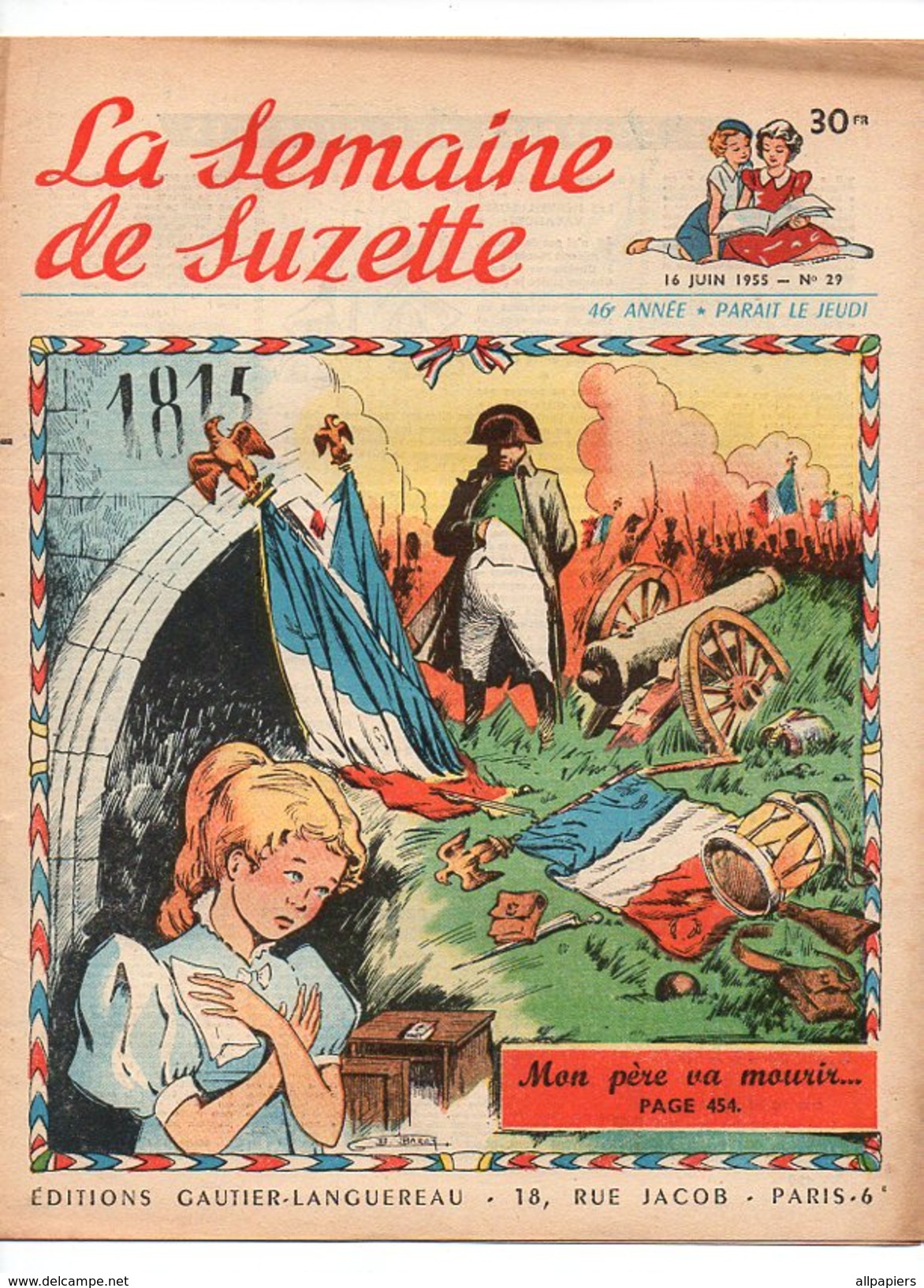 La Semaine De Suzette N°29 La Première Cigarette De Bleuette - Les Trois Chèvres Conte Scandinave De 1955 - La Semaine De Suzette