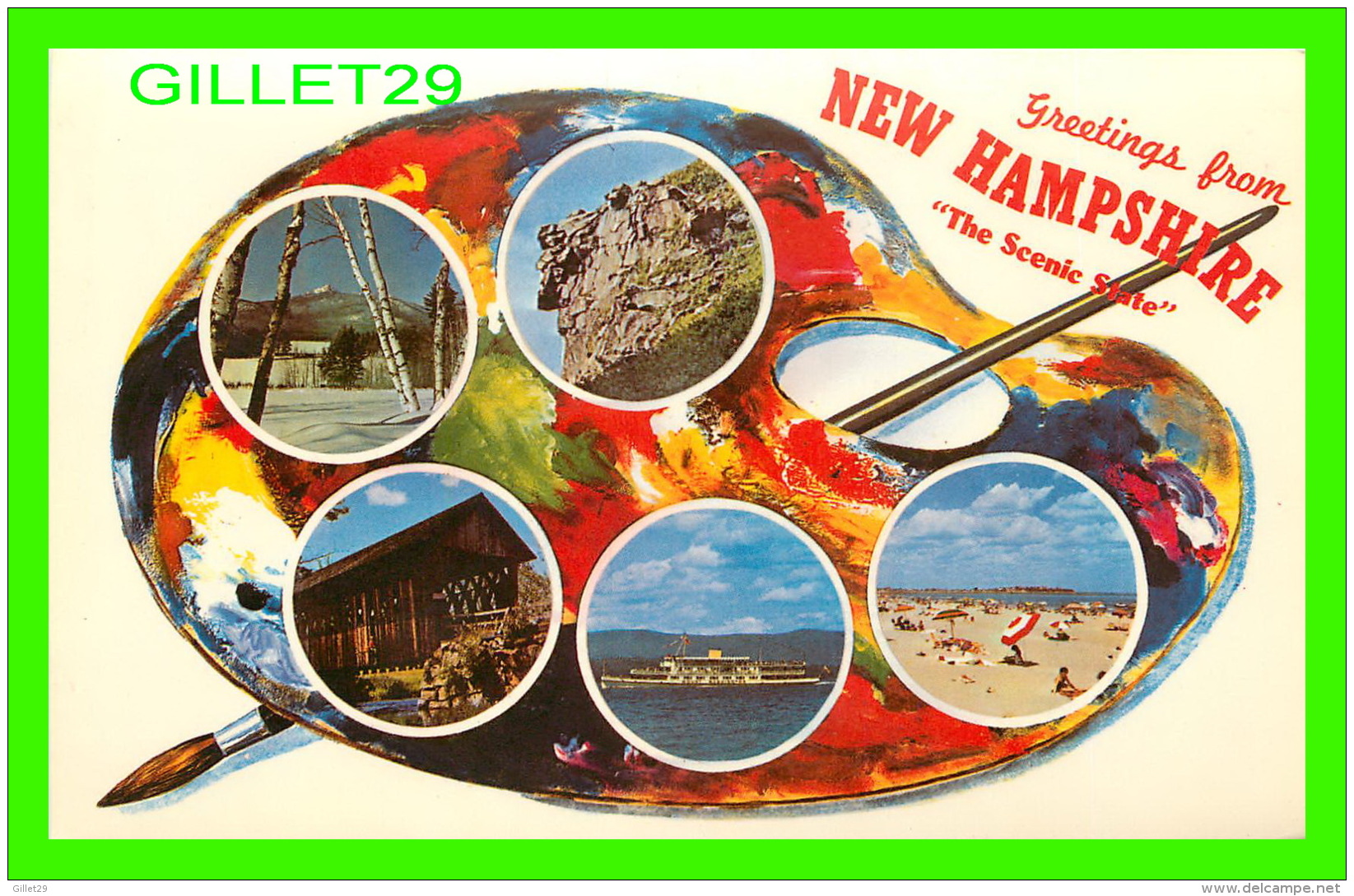 GREETINGS FROM NEW HAMPSHIRE, THE SCENIC STATE - DEXTER PRESS INC - - Gruss Aus.../ Gruesse Aus...