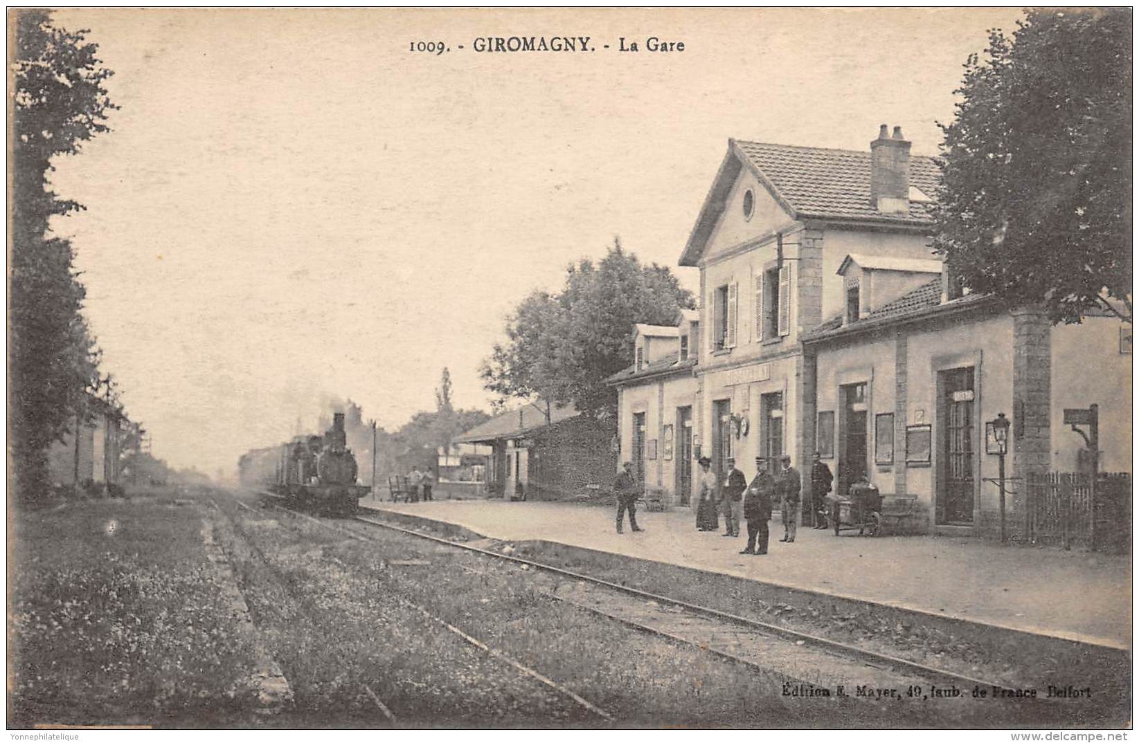 90 - TERRITOIRE DE BELFORT / Giromagny - La Gare - Train - Beau Cliché - Giromagny