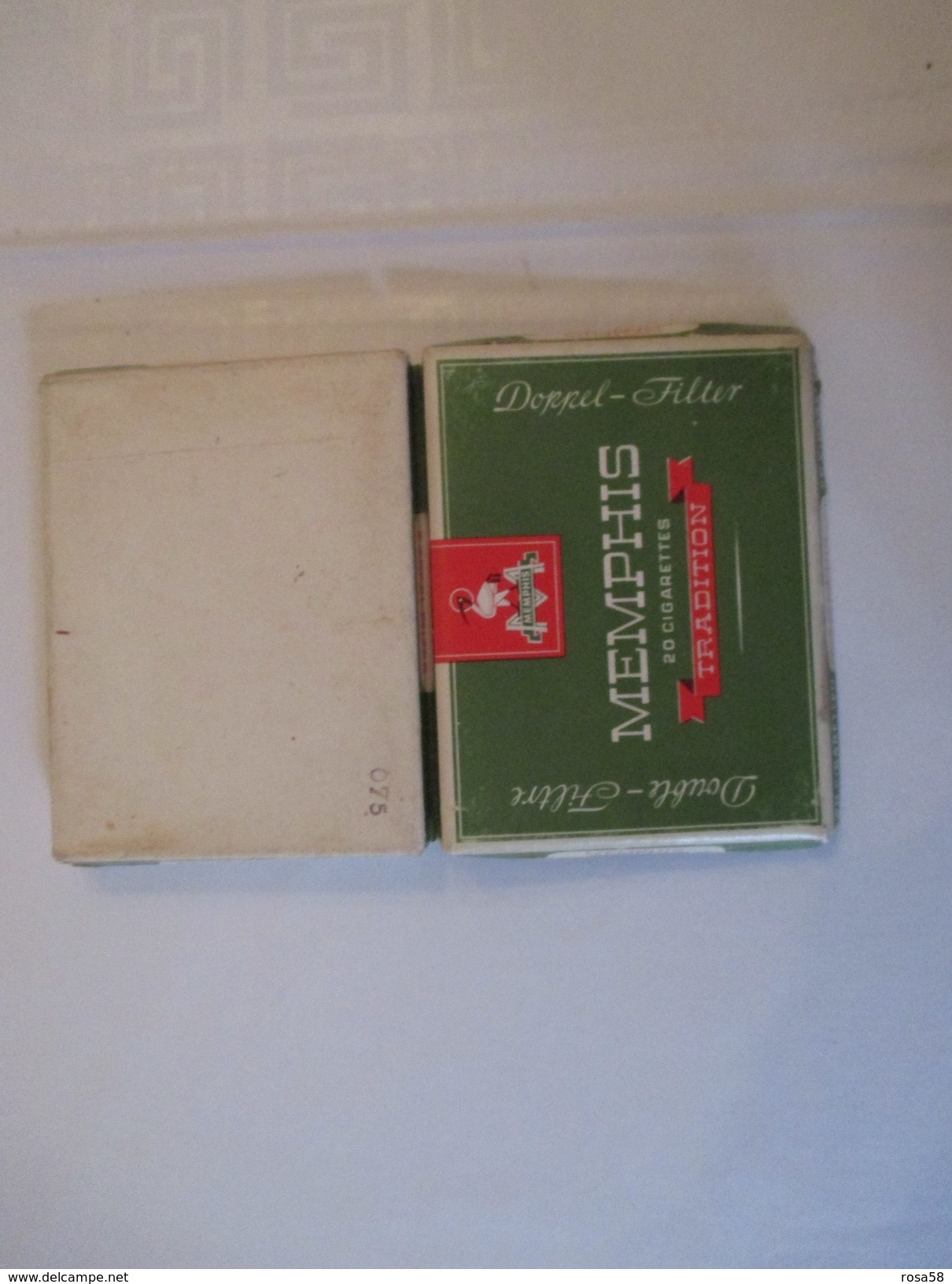 Scatola Vuota CARTONE 20 Cigarettes Tradition MEMPHIS Doppel Filter - Empty Tobacco Boxes