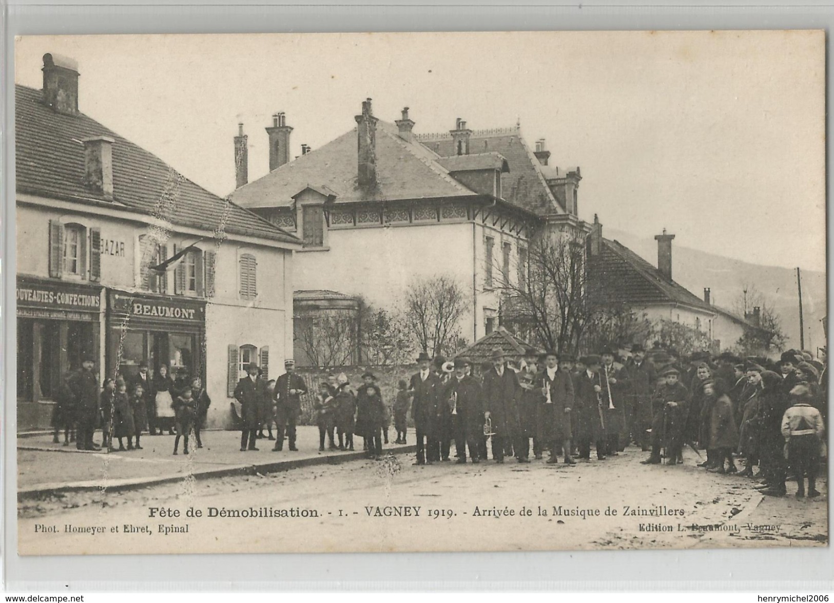 88 Vosges - Vagney 1919 Arrivée De La Musique De Zainvillers Fete De Demolisation - Other & Unclassified