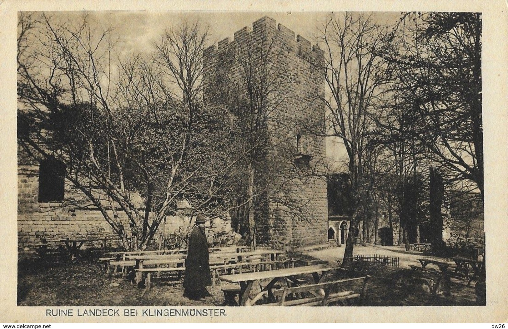 Ruine Landeck Bei Klingenmünster (Tyrol) Burghof - Carte Non Circulée - Landeck