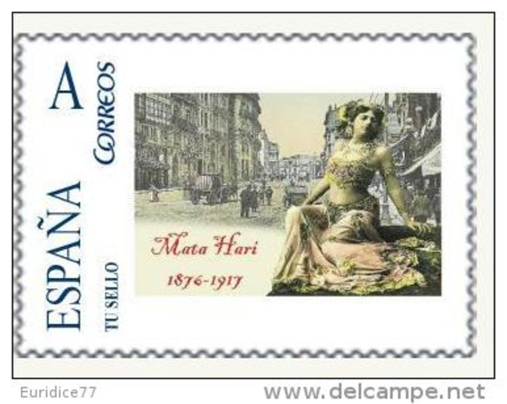 Spain 2015 - Celebrities Of The History - Mata Hari Mnh Tu Sello - Autres & Non Classés