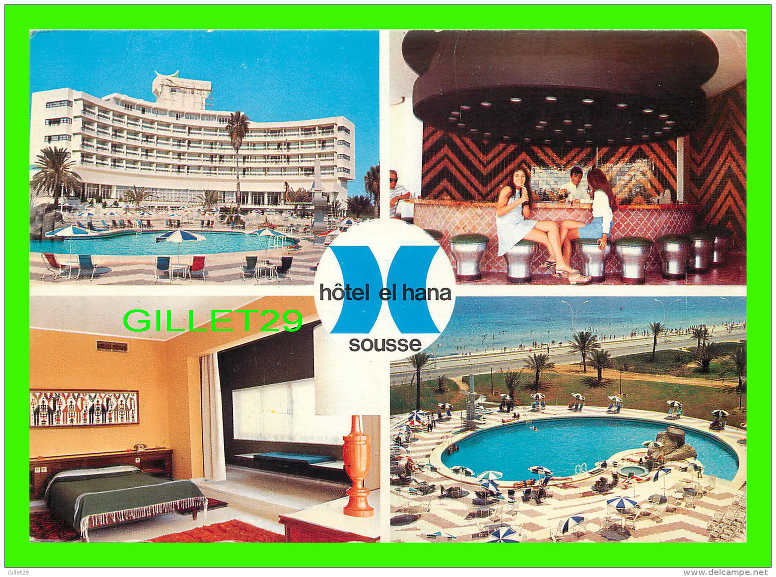 SOUSSE, TUNISIE - HÔTEL EL HANA - 5 MULTIVUES - ÉCRITE - EDITIONS REGUIOUI - - Tunisie