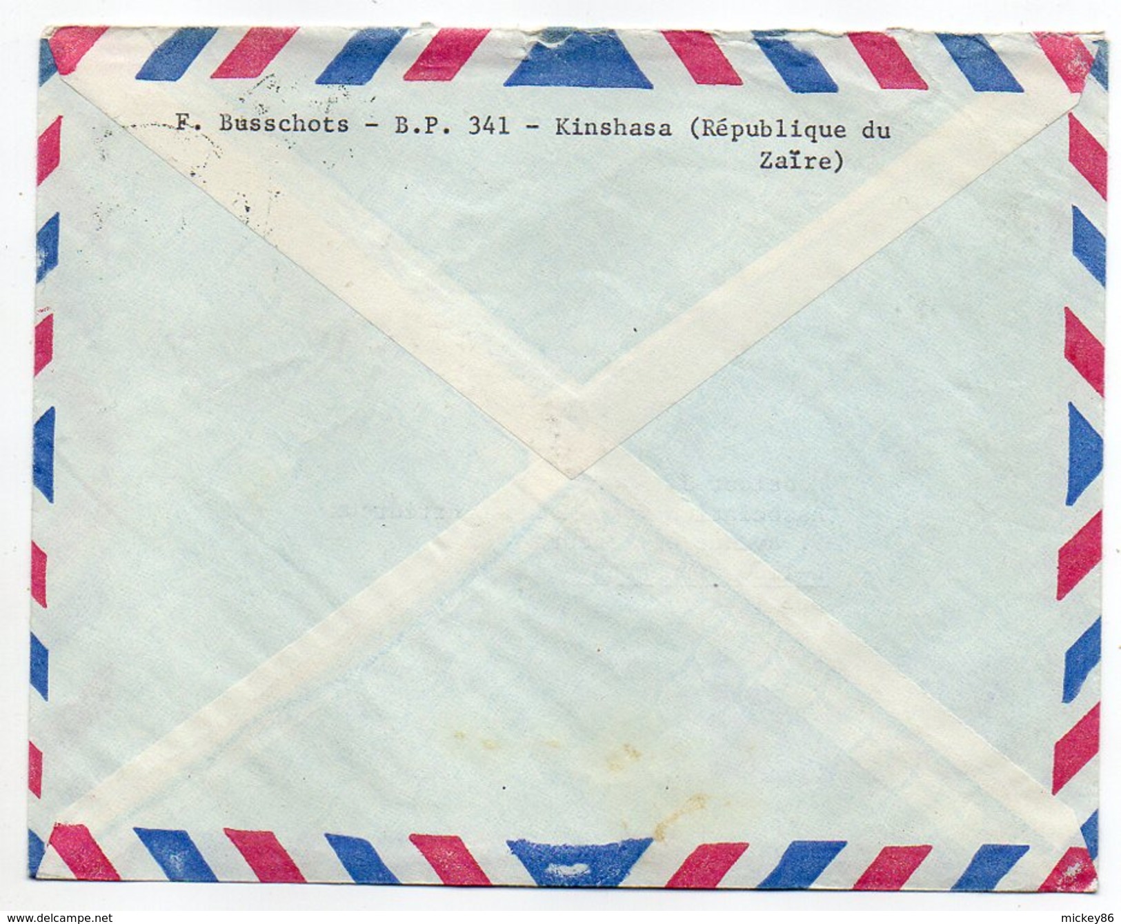 Congo-Kinshasa--1973-lettre De Kinshasa Pour Bruxelles (Belgique) -- Timbre Seul Sur Lettre - Cachet - Autres & Non Classés