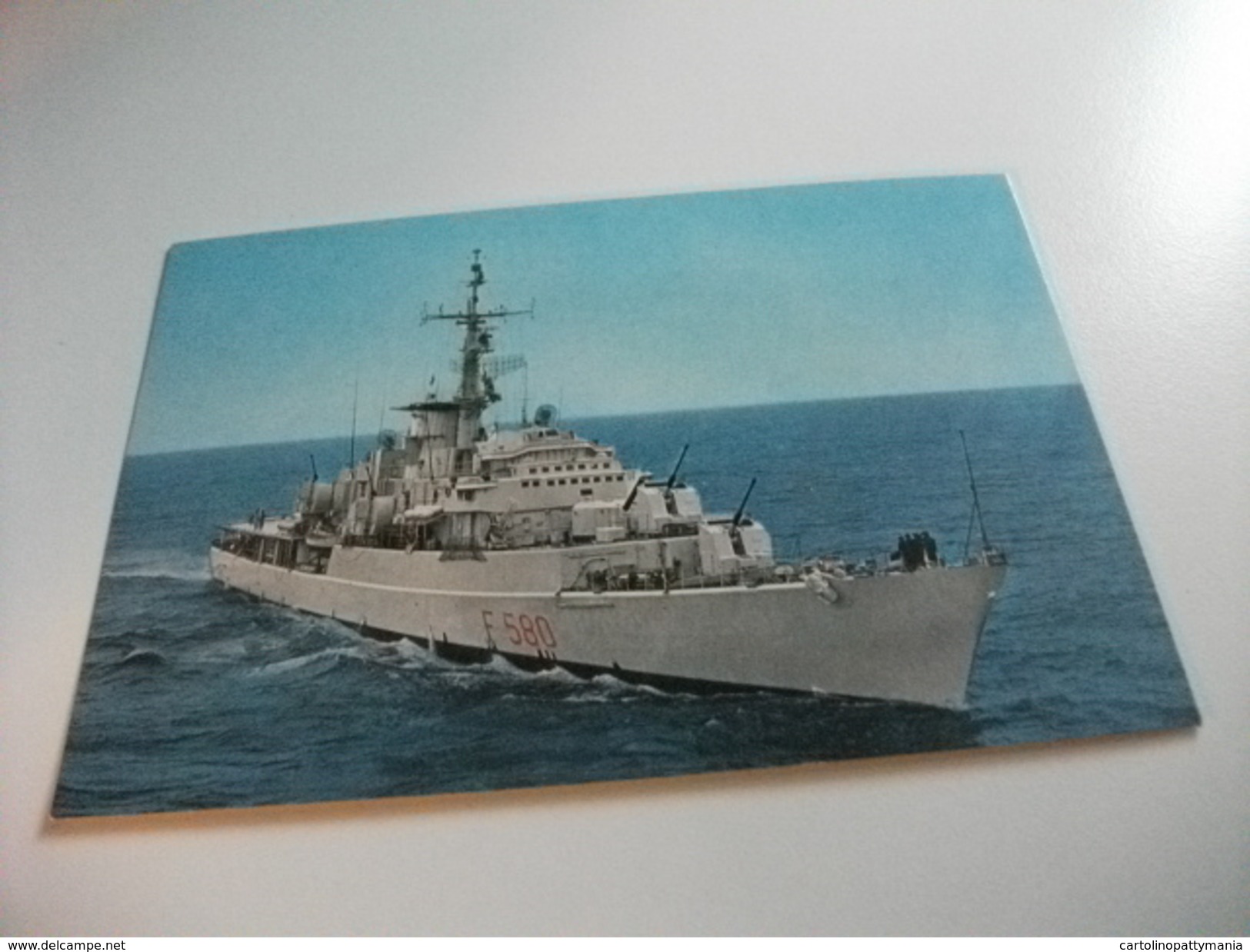 NAVE SHIP SCHIFF BATEAU  GUERRA FREGATA PORTAELICOTTERI ALPINO  F 580 - Guerra