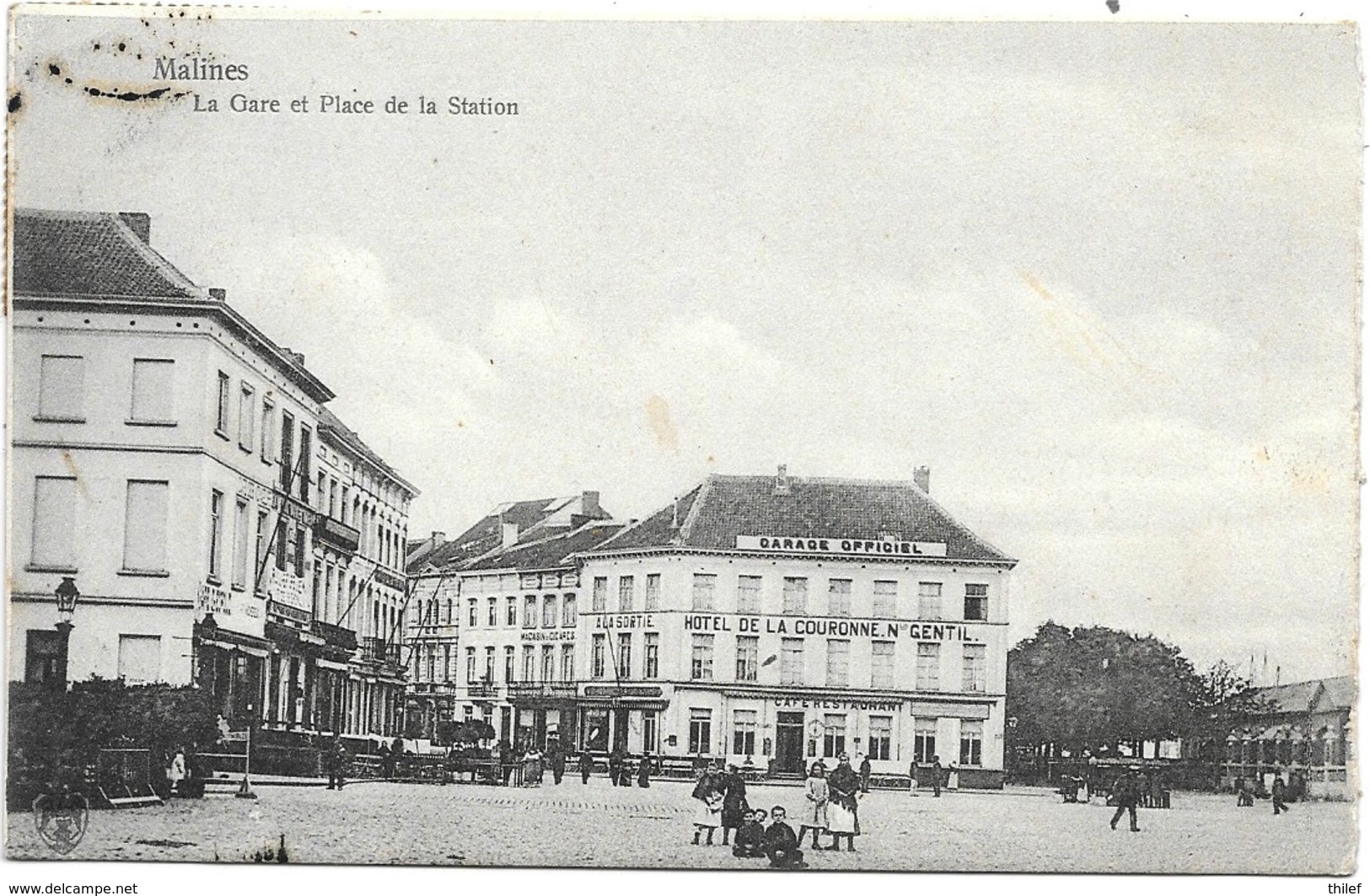 Malines NA32: La Gare Et Place De La Station 1909 - Malines