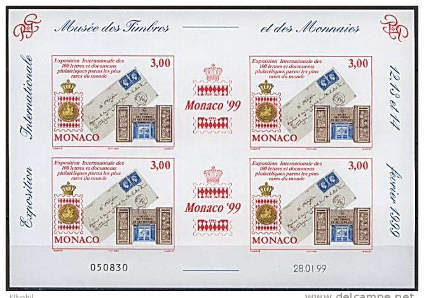 Monaco, BF N° 81** Y Et T, Bloc-feuillet. - Blocs