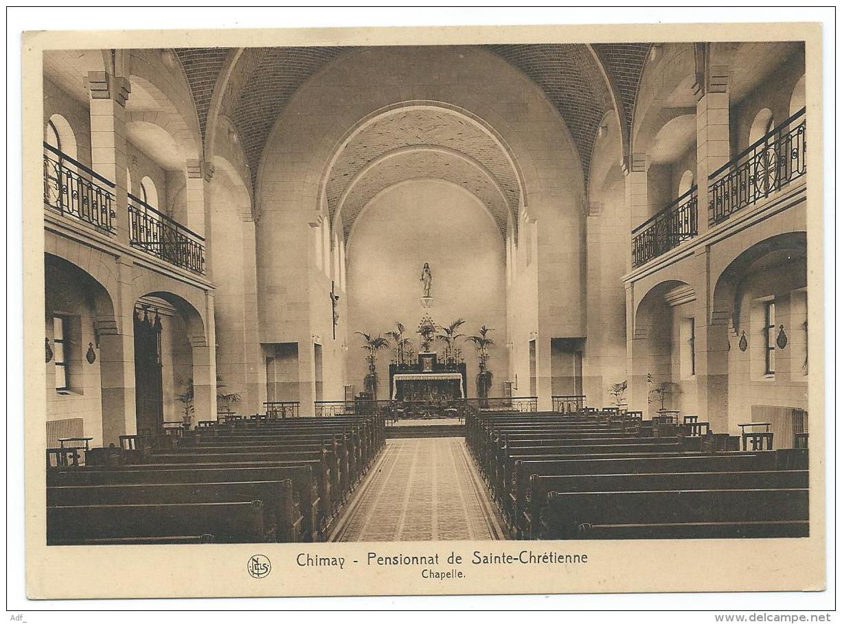 CPSM CHIMAY, PENSIONNAT DE SAINTE STE CHRETIENNE, CHAPELLE, PROVINCE DE HAINAUT, BELGIQUE - Chimay