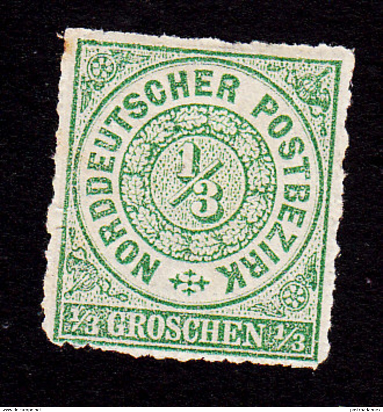 North German Confederation, Scott #2, Mint Hinged, Number, Issued 1868 - Andere & Zonder Classificatie