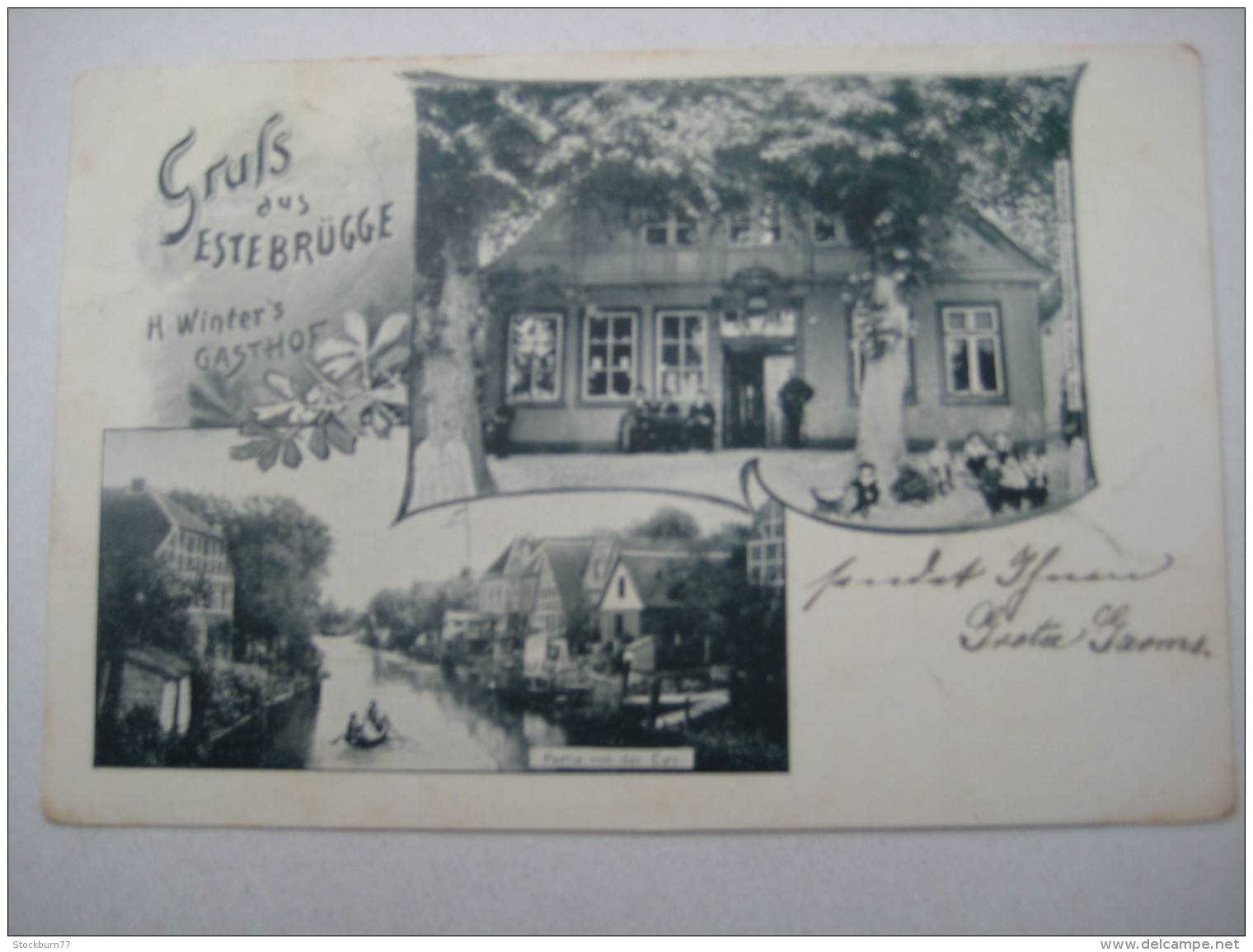 ESTEBRÜGGE , Gasthof , Schöne Karte 1902 - Autres & Non Classés