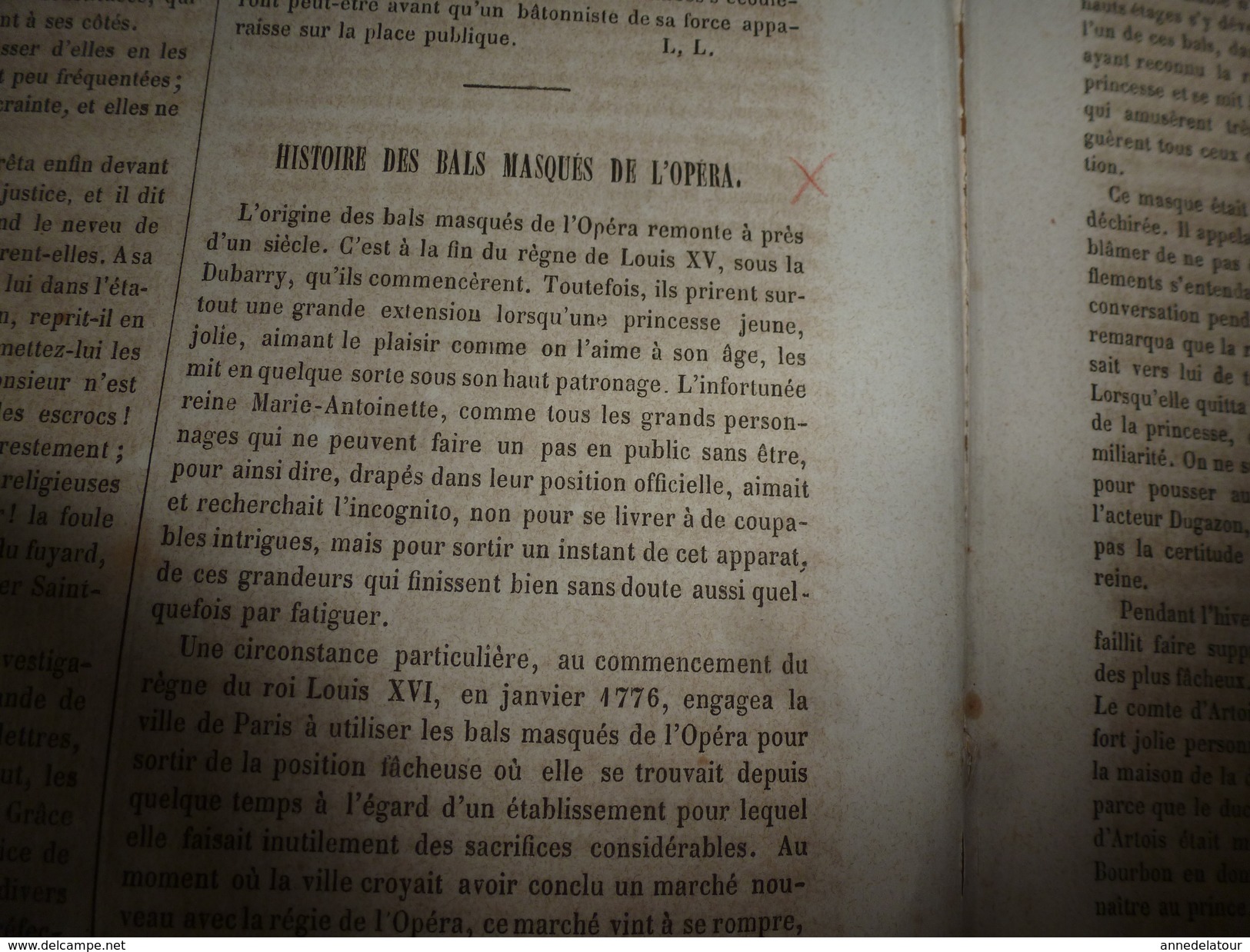 1864 Une ville israélite en Chine ; Pradier  le roi des jongleurs bâtonnistes ; Bals masqués de l'Opéra