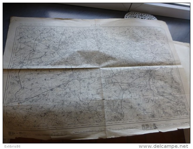 DOUAI,  Guerre 14-18 Carte Etat Major 1882 ; Ref 228 G 11 - Geographical Maps