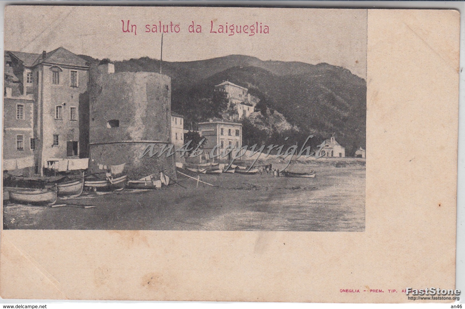 Un Saluto Da Laigueglia_- Originale D´epoca 100% - Altri & Non Classificati