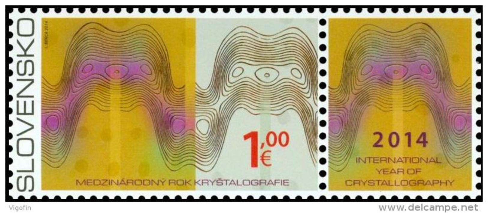 SK 2014-729 CRYSTALLOGRAPHY, SLOVAKIA, 1 X 1v, MNH - Nuevos