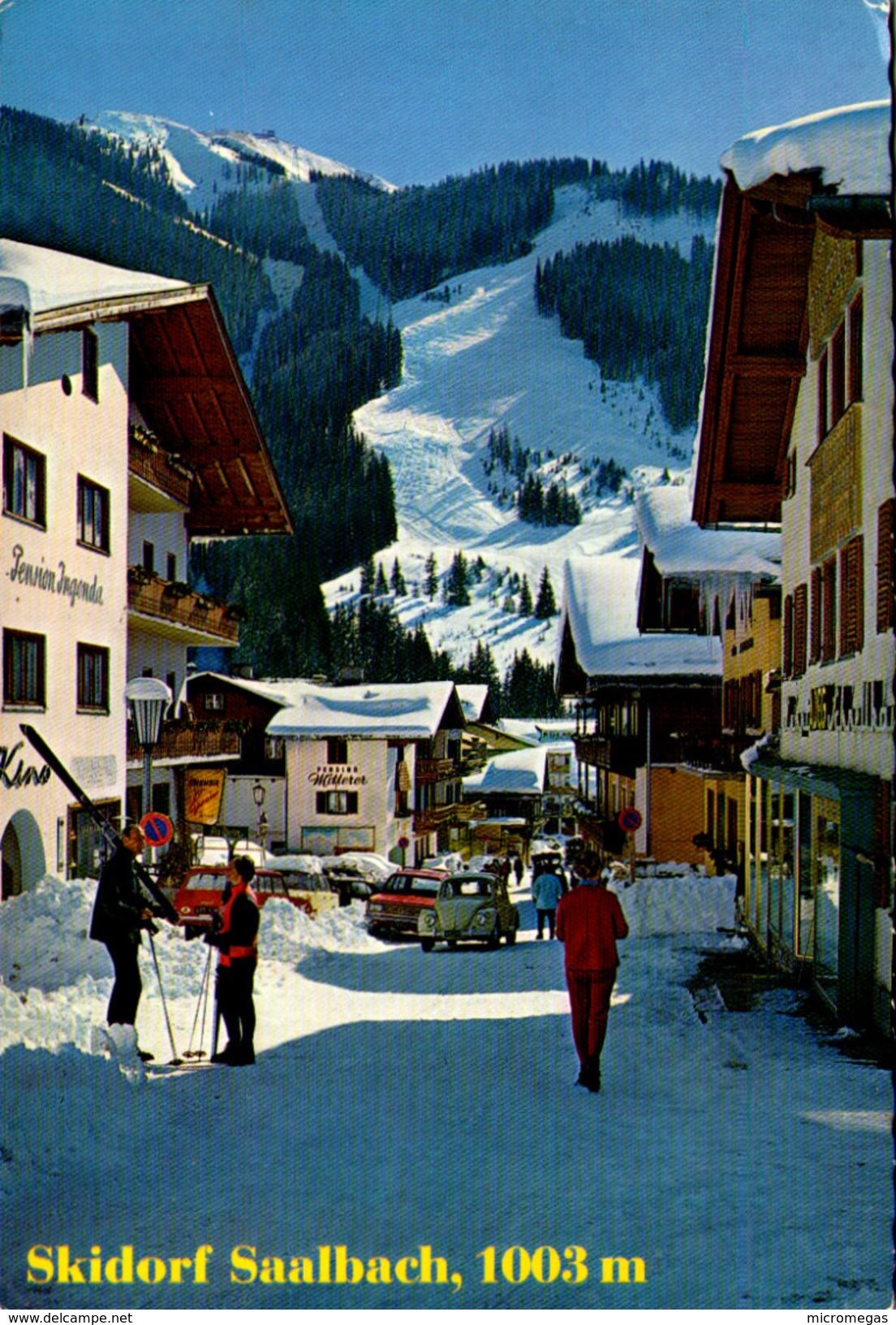 Skidorf Saalbach - Dorfstrasse Mit Schattberg - Saalbach