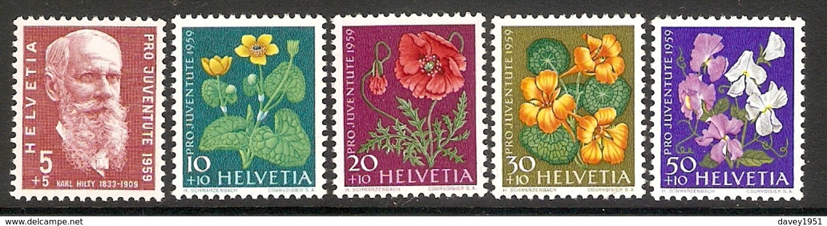 001052 Switzerland Pro Juventute 1959 Set MNH - Unused Stamps