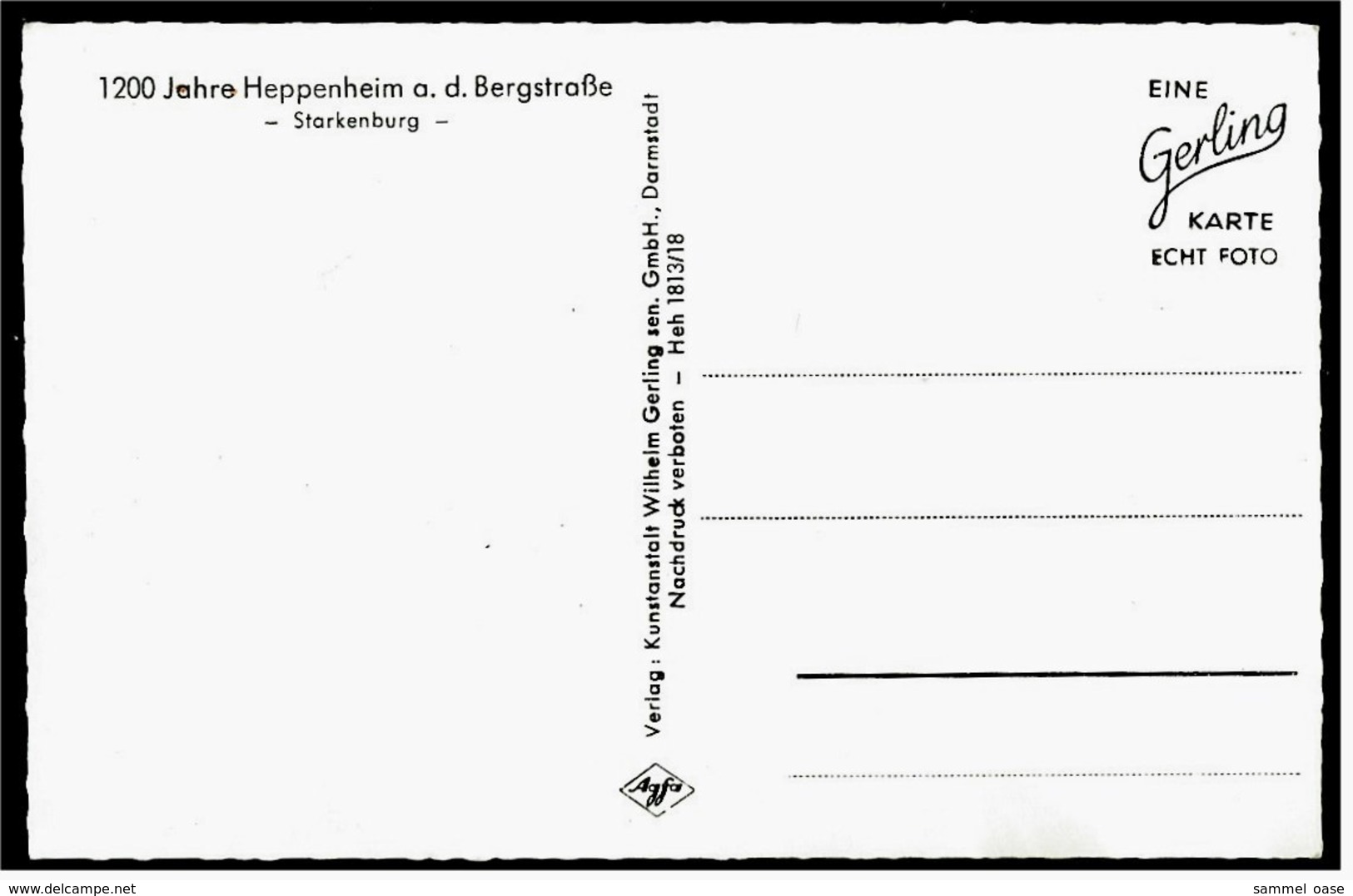 Heppenheim Starkenburg  -  Ansichtskarte Ca.1960    (7070) - Heppenheim