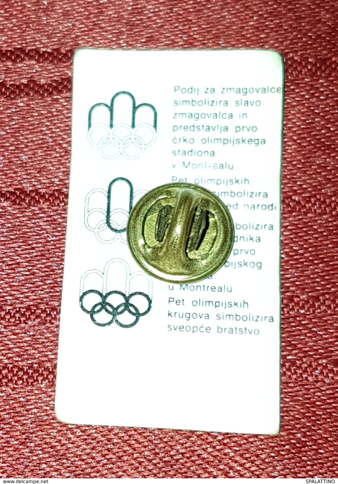 SUMMER OLYMPIC GAMES MONTREAL 1976. ORIGINAL OLD VINTAGE PIN BADGE GOLD PLATED - Jeux Olympiques