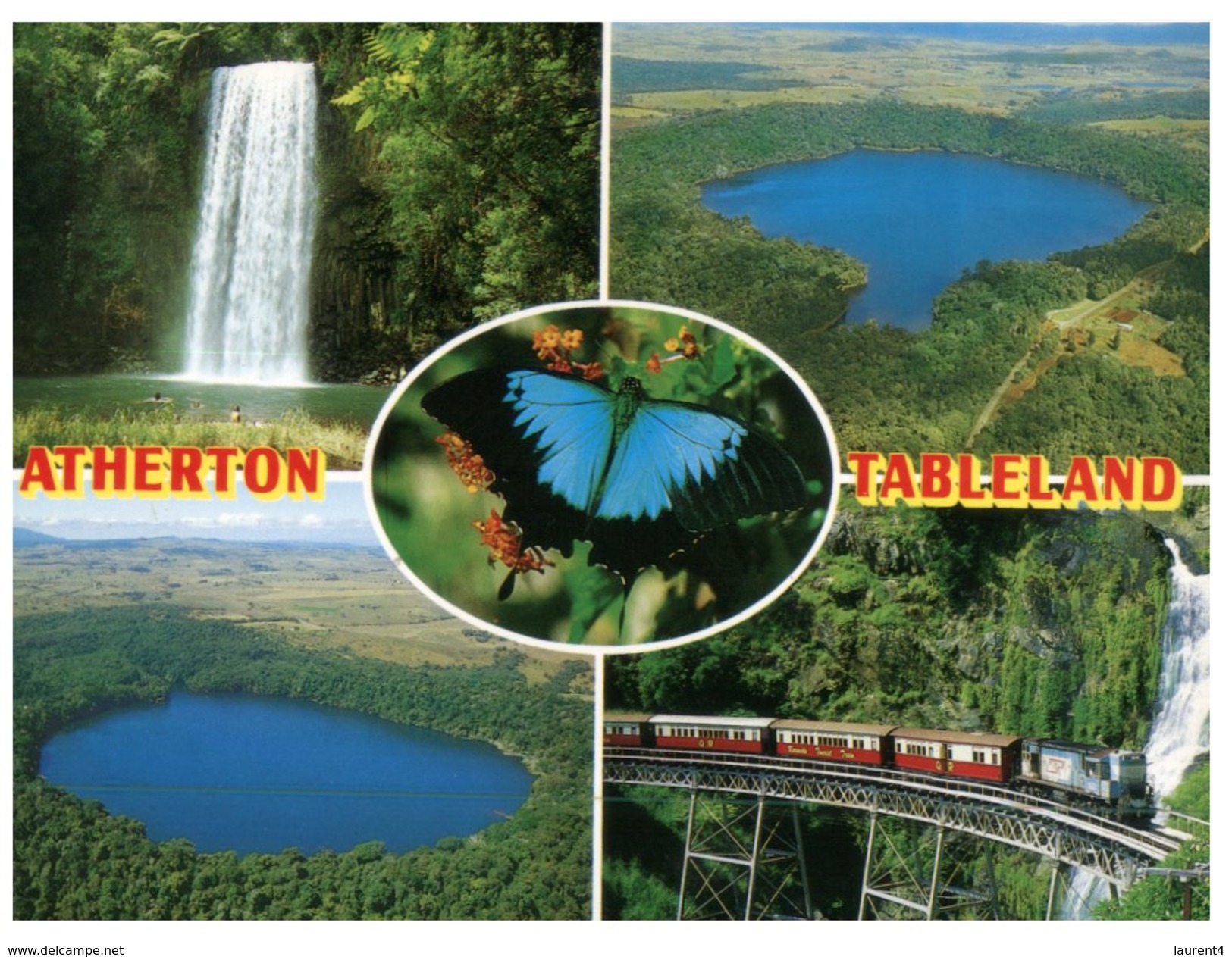(518) Australia - QLD - Waterfall & Train + Butterfly - Atherton Tablelands
