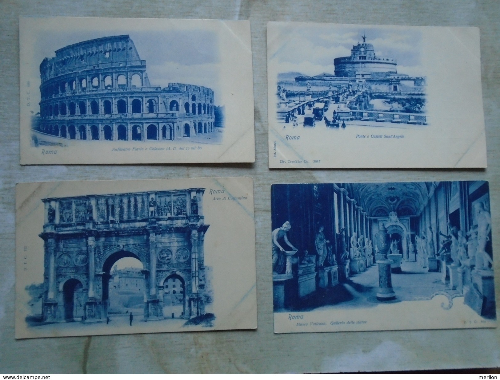 D147896 Italia  ROMA  - 4 Postcards  Ca 1898 - Collections & Lots