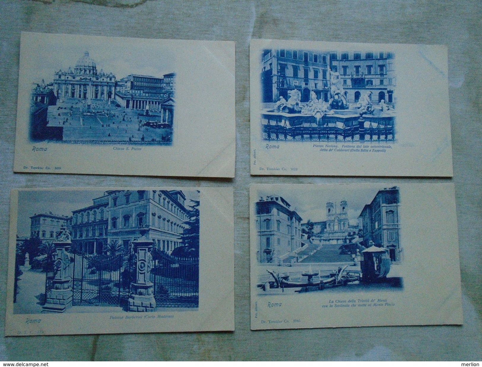 D147897 Italia  ROMA  - 4 Postcards  Ca 1898 - Sammlungen & Lose