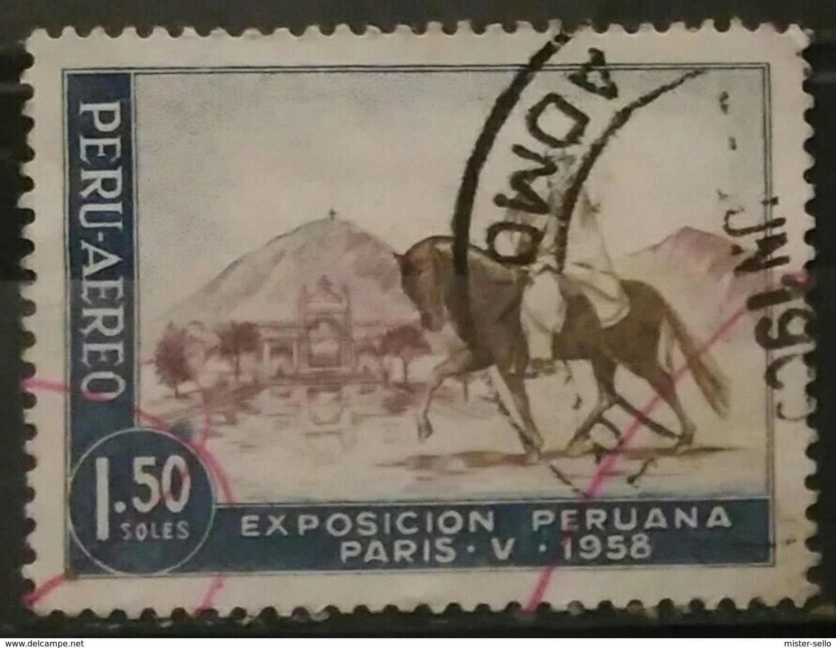 PERÚ 1958 Exposicion Peruana En París. USADO - USED. - Peru