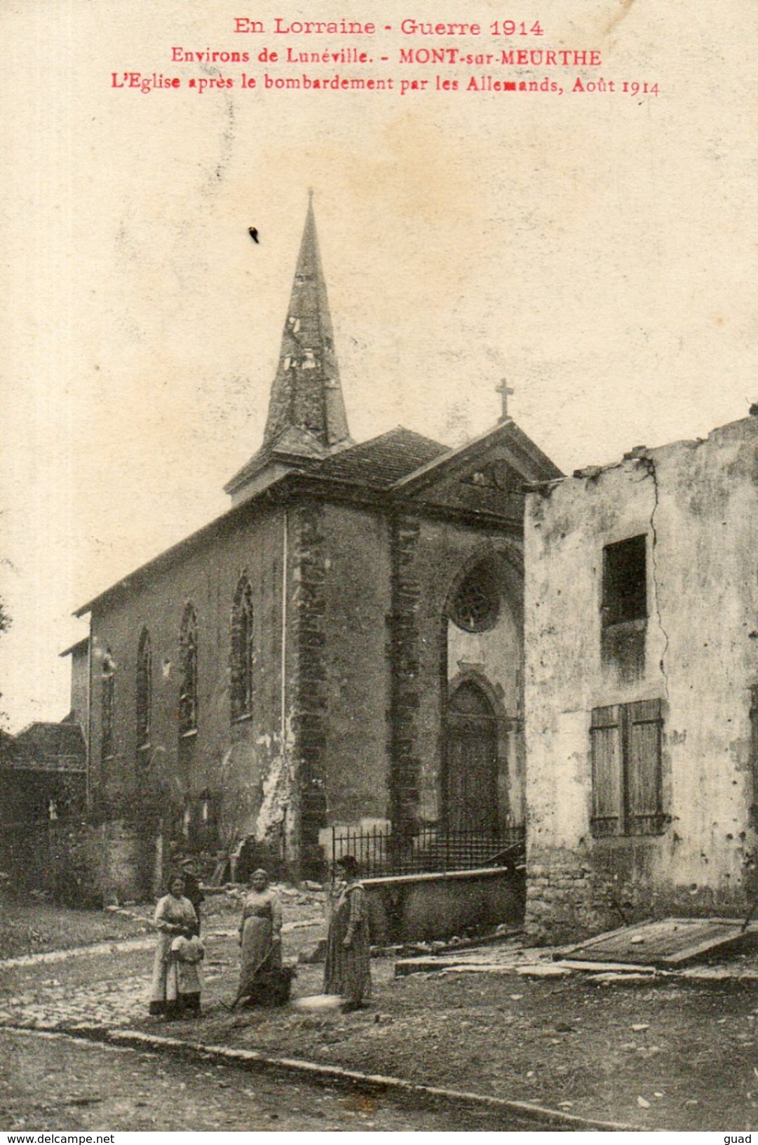 WW1 MONT SUR MEURTHE EGLISER - Autres & Non Classés