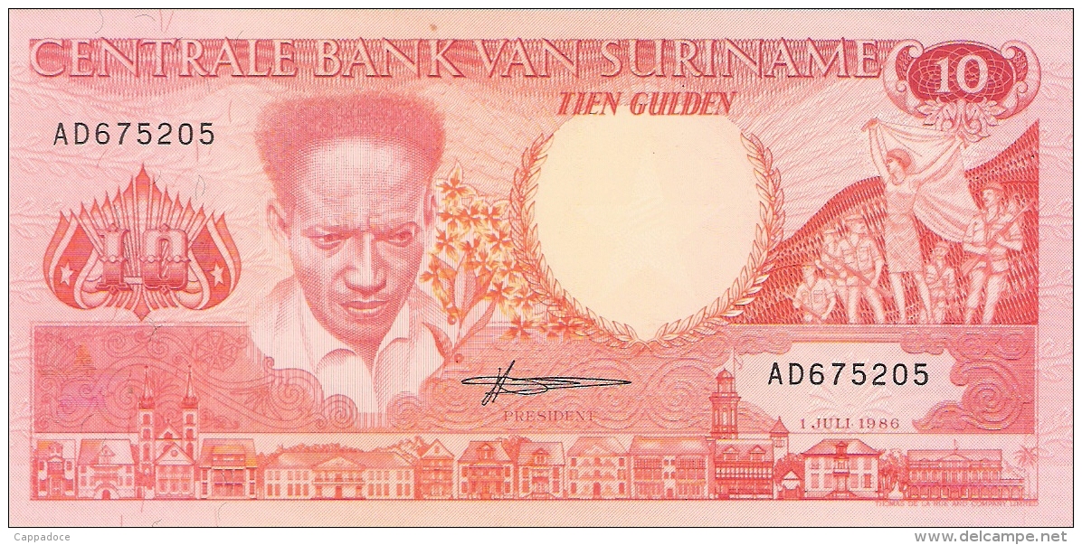 SURINAM   10 Gulden   1/7/1986   P. 131a   UNC - Surinam