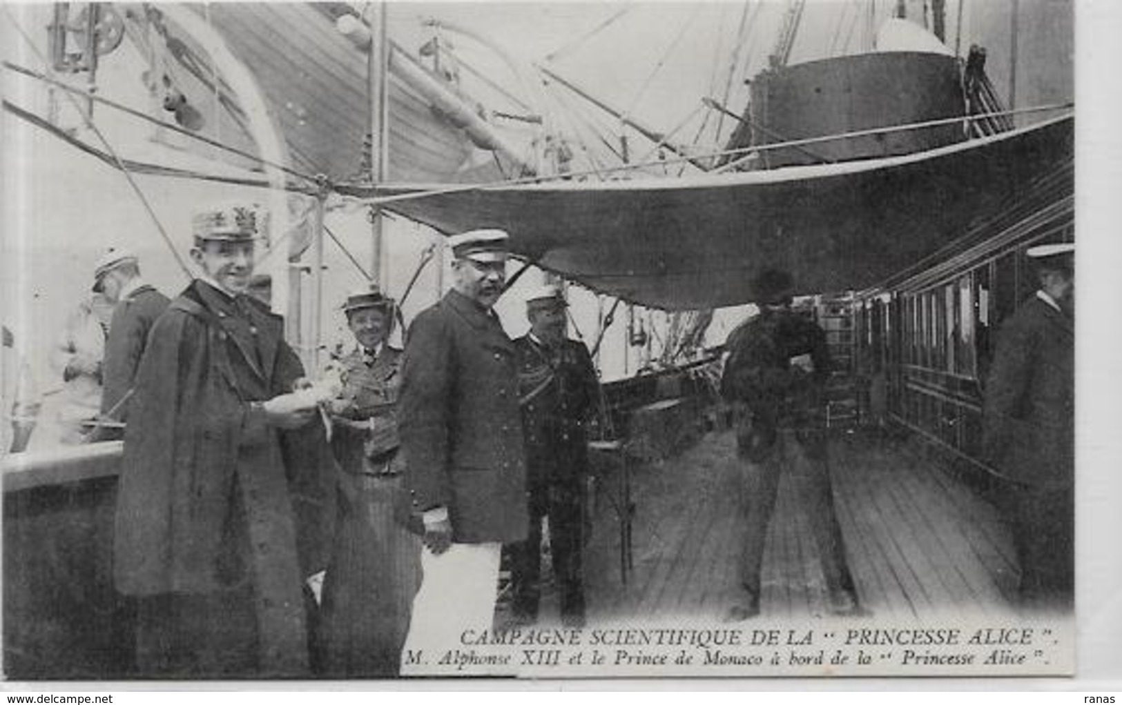 CPA Monaco Albert 1er Alphonse XIII Polaire Princesse Alice Non Circulé Espagne - Monte-Carlo