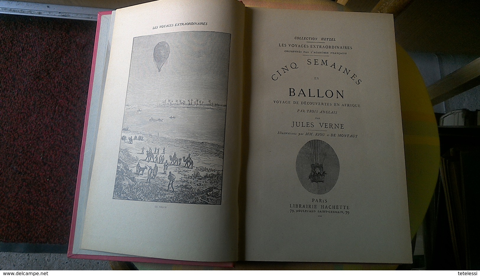 Livre Jules Verne 5 Semaine S En Ballon - 1901-1940
