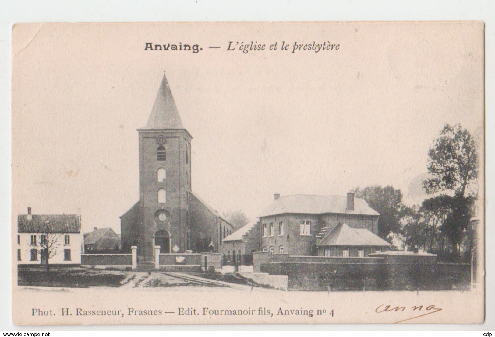 Cpa Anvaing 1908 - Frasnes-lez-Anvaing