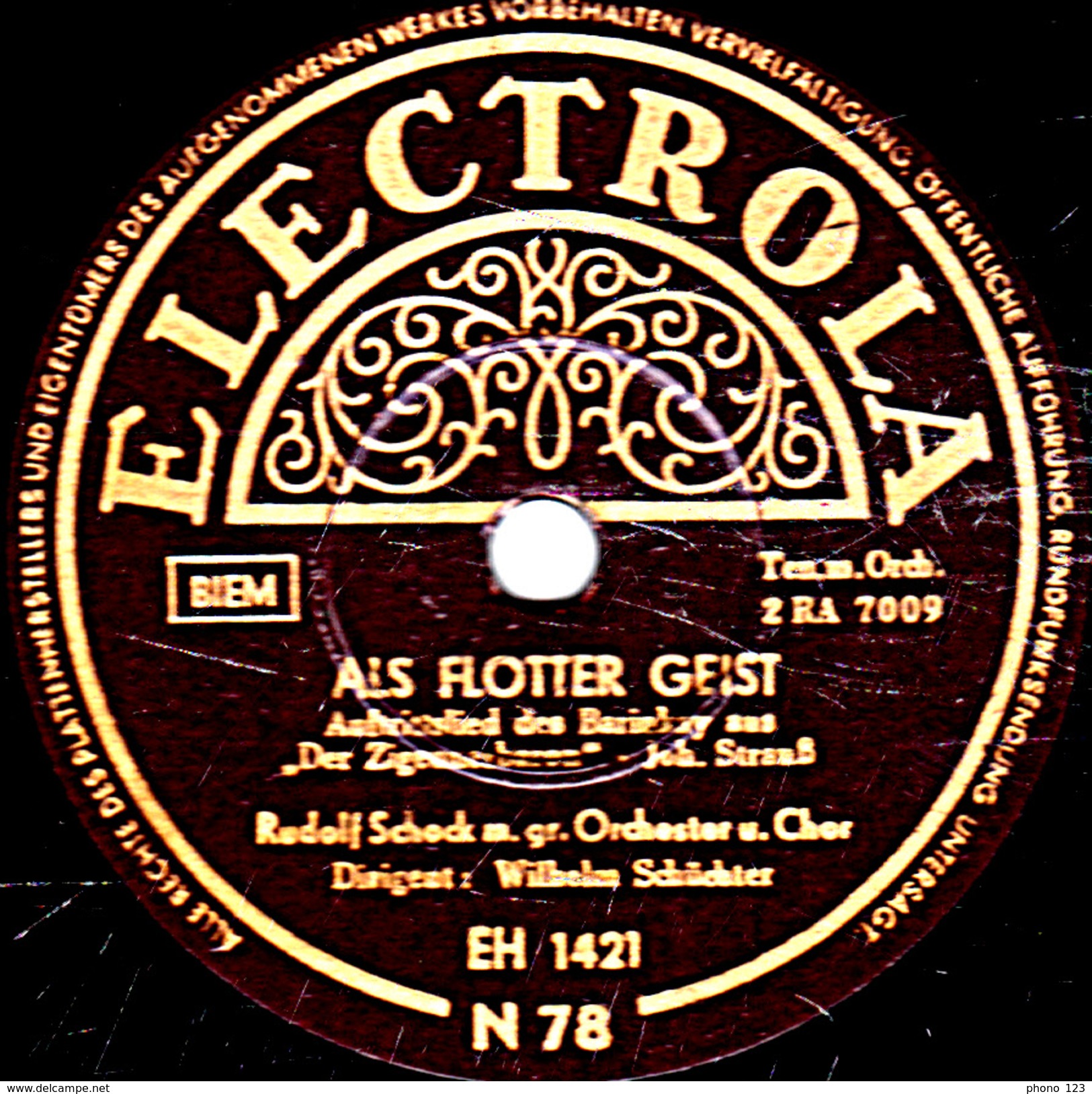 78 T - 30 Cm. - état EX - Rudolf Schock M.gr. Orchester - (voir étiquettes) - 78 T - Disques Pour Gramophone