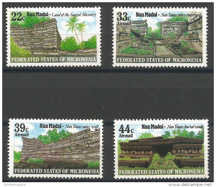 Micronesia - 1985 Nan Madol Ruins Set Of 4 MNH **  SG 44-7   Sc 45 & C16-8 - Micronesia