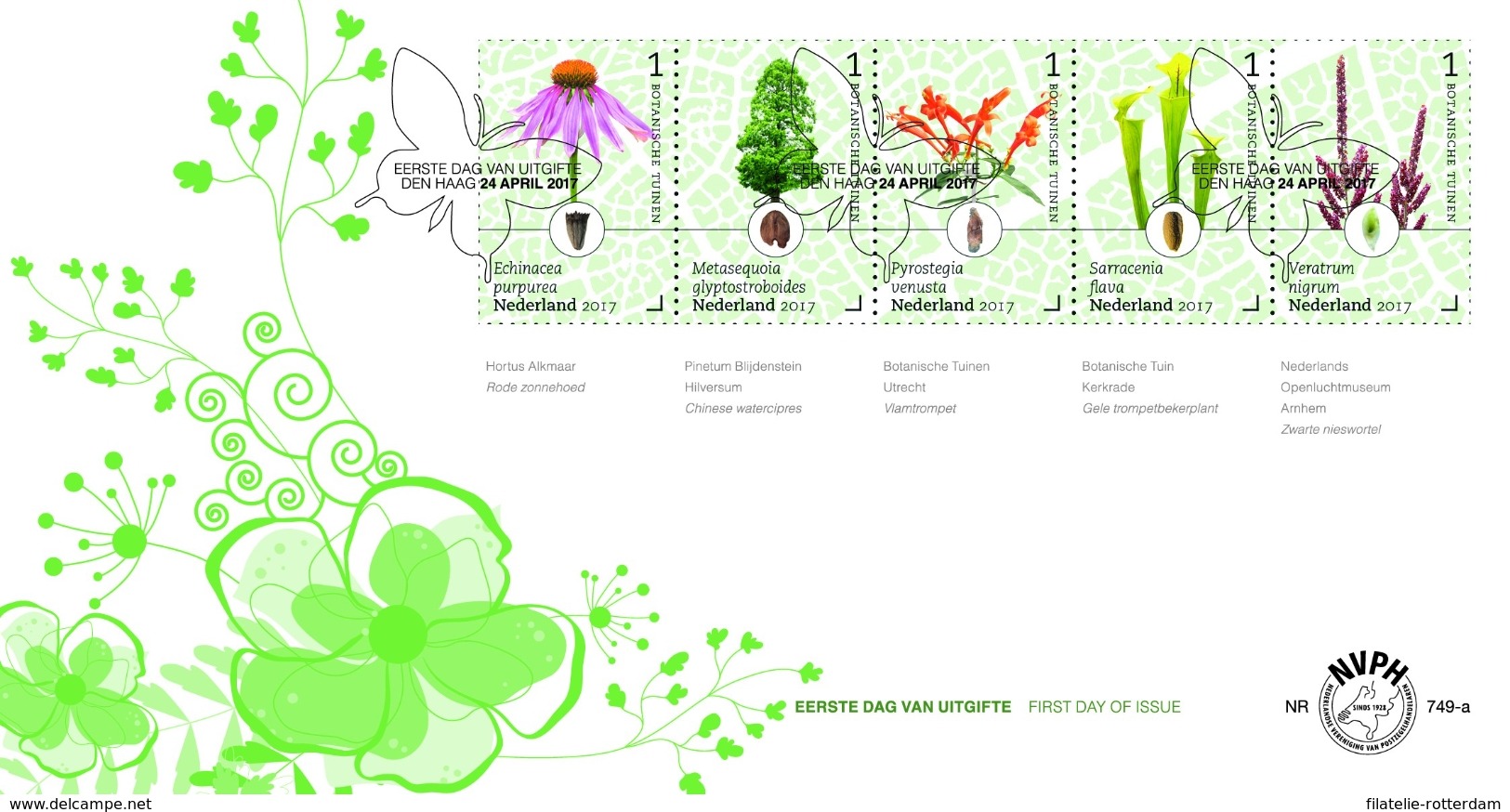 Nederland / The Netherlands - Postfris / MNH - FDC Botanische Tuinen 2017 PRE-ORDER! - Ongebruikt