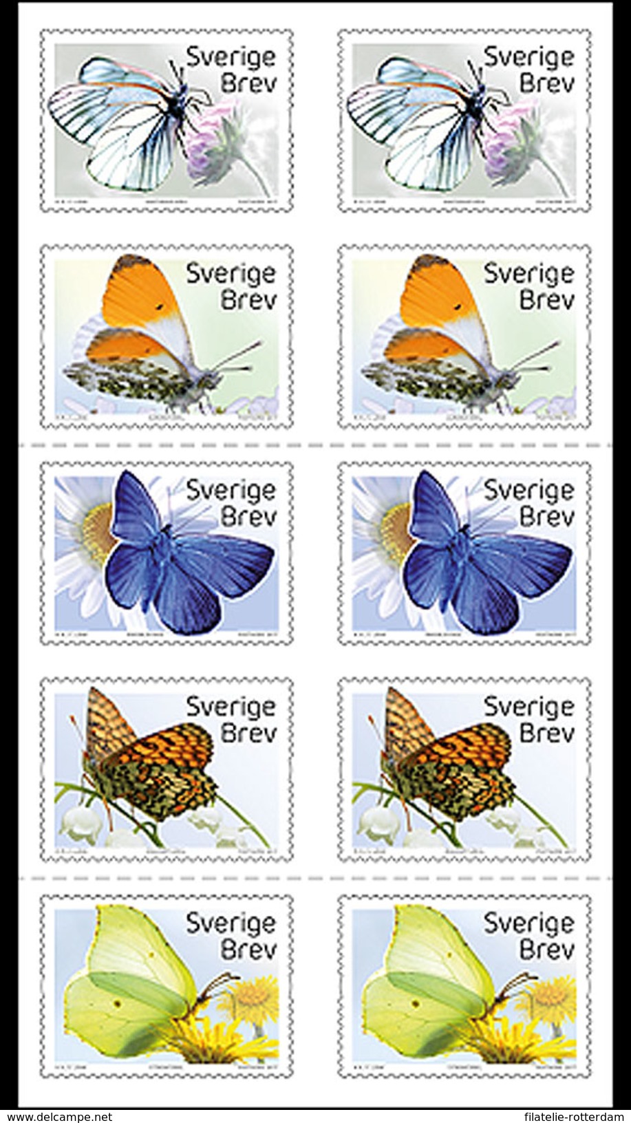 Zweden / Sweden - Postfris / MNH - Booklet Vlinders 2017 - Neufs