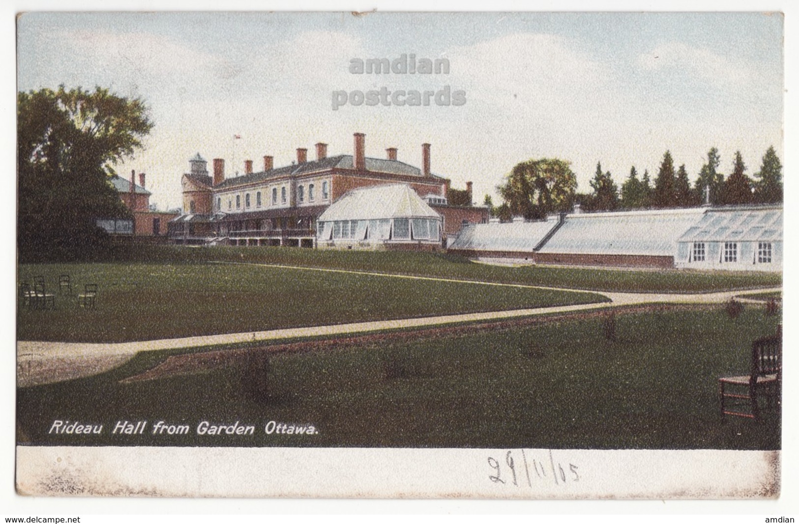 OTTAWA Ontario Canada, Rideau Hall View From Garden, Governor House, C1905 Vintage Postcard - Ottawa