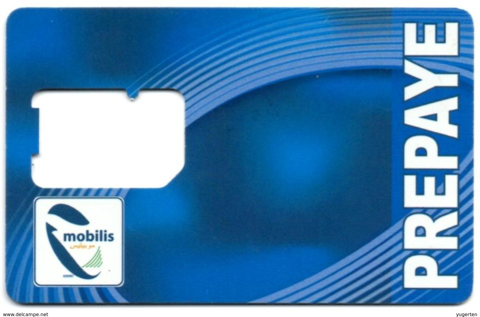 ALGERIE ALGERIA GSM SIM Card MOBILIS Without Chip - Carte Support SIM - SIM-Karte Ohne Chip Tarjeta SIM Sin Chip - Algerije