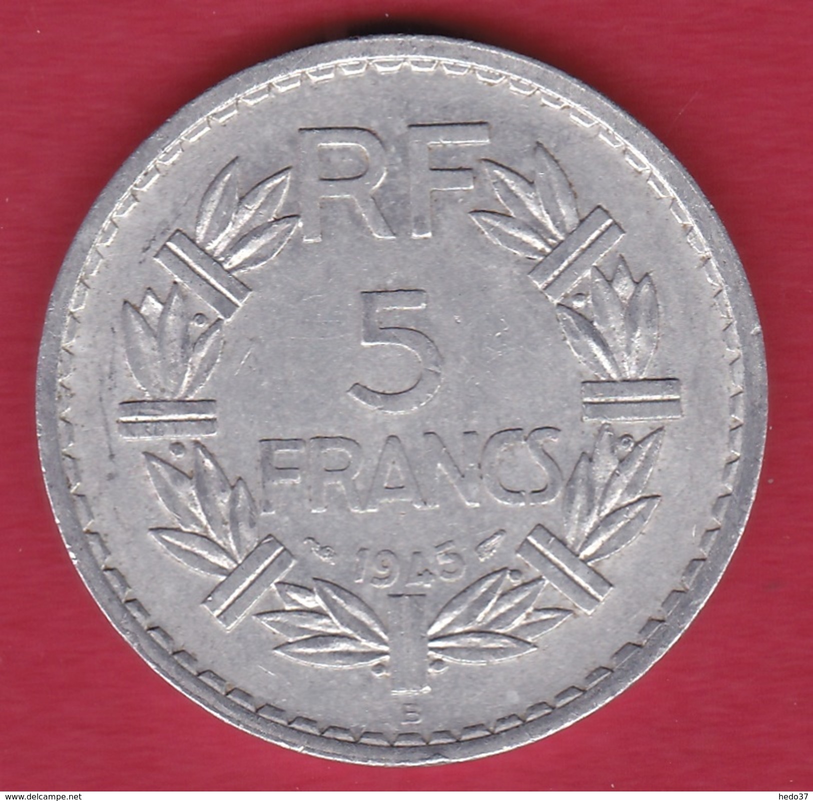 France 5 Francs Lavrillier Aluminium - 1945 B - Autres & Non Classés