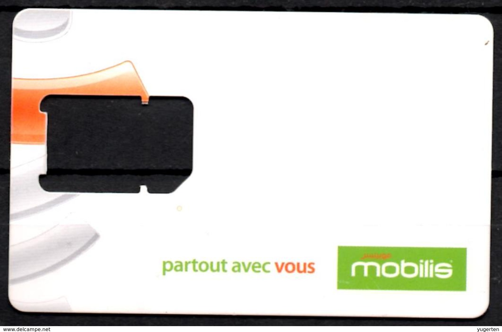 ALGERIE ALGERIA GSM SIM Card MOBILIS Without Chip - Carte Support SIM - SIM-Karte Ohne Chip Tarjeta SIM Sin Chip - Algeria