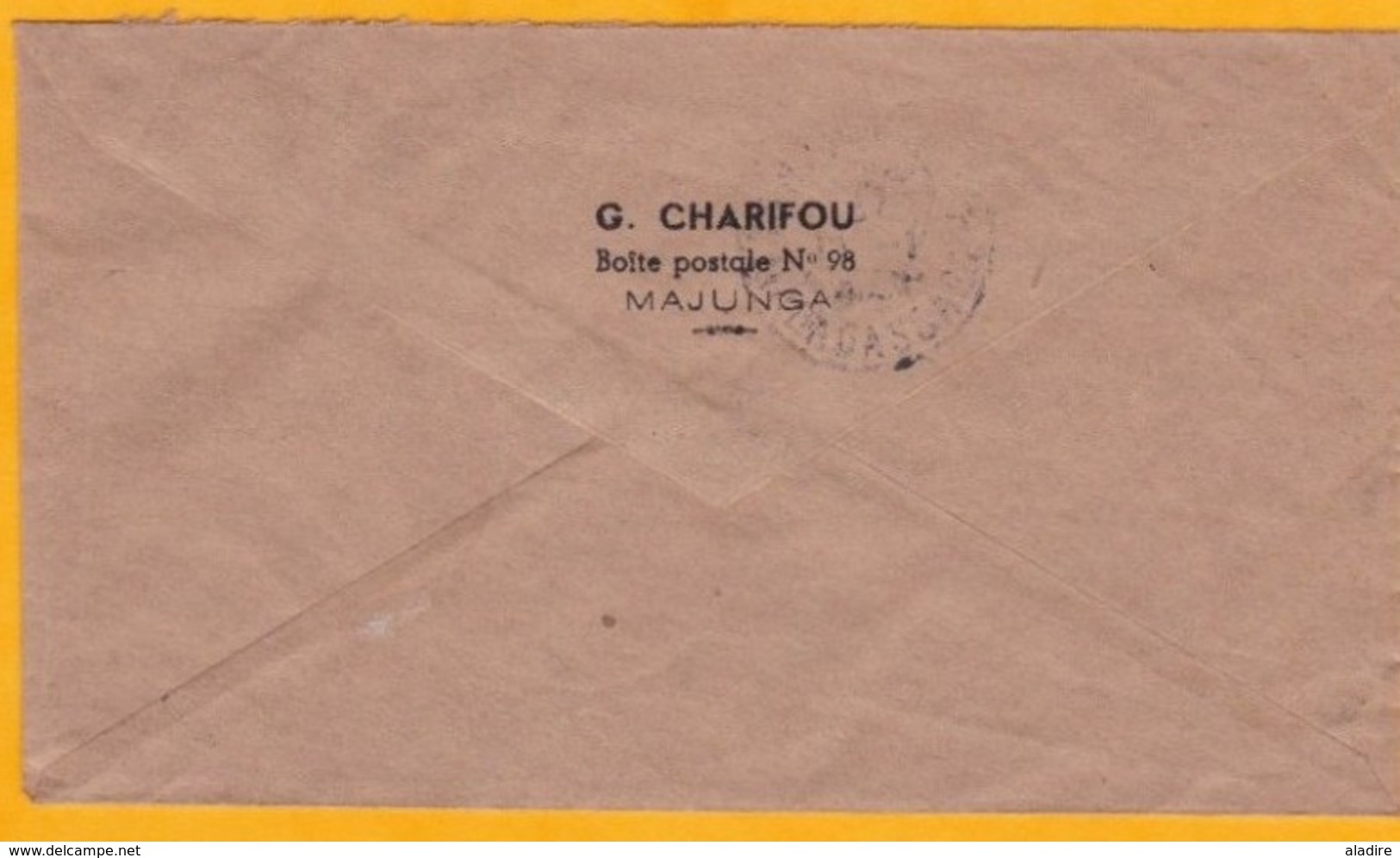 1947 - Madagascar - Enveloppe Recommandée Par Avion De Majunga  Vers Annecy, France - Cachet De Transit à Tananarive - Storia Postale