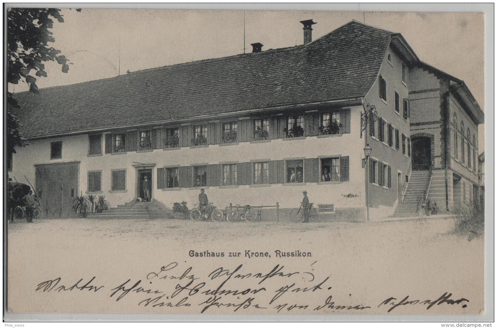 Gasthaus Zur Krone Russikon - Animee Velos - Autres & Non Classés