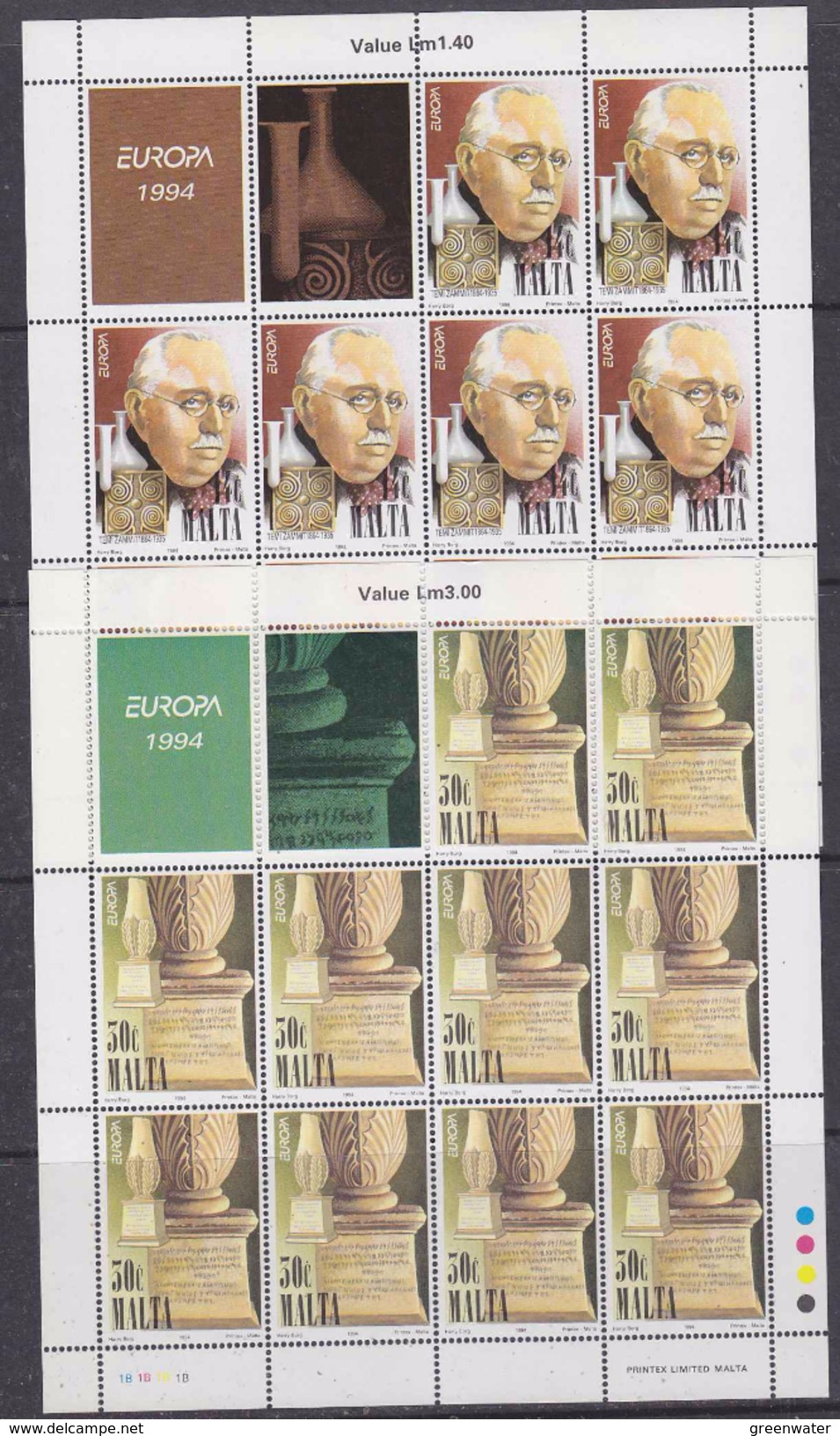 Europa Cept 1994 Malta 2v 2 Sheetlets ** Mnh (F6128) See Description - 1994