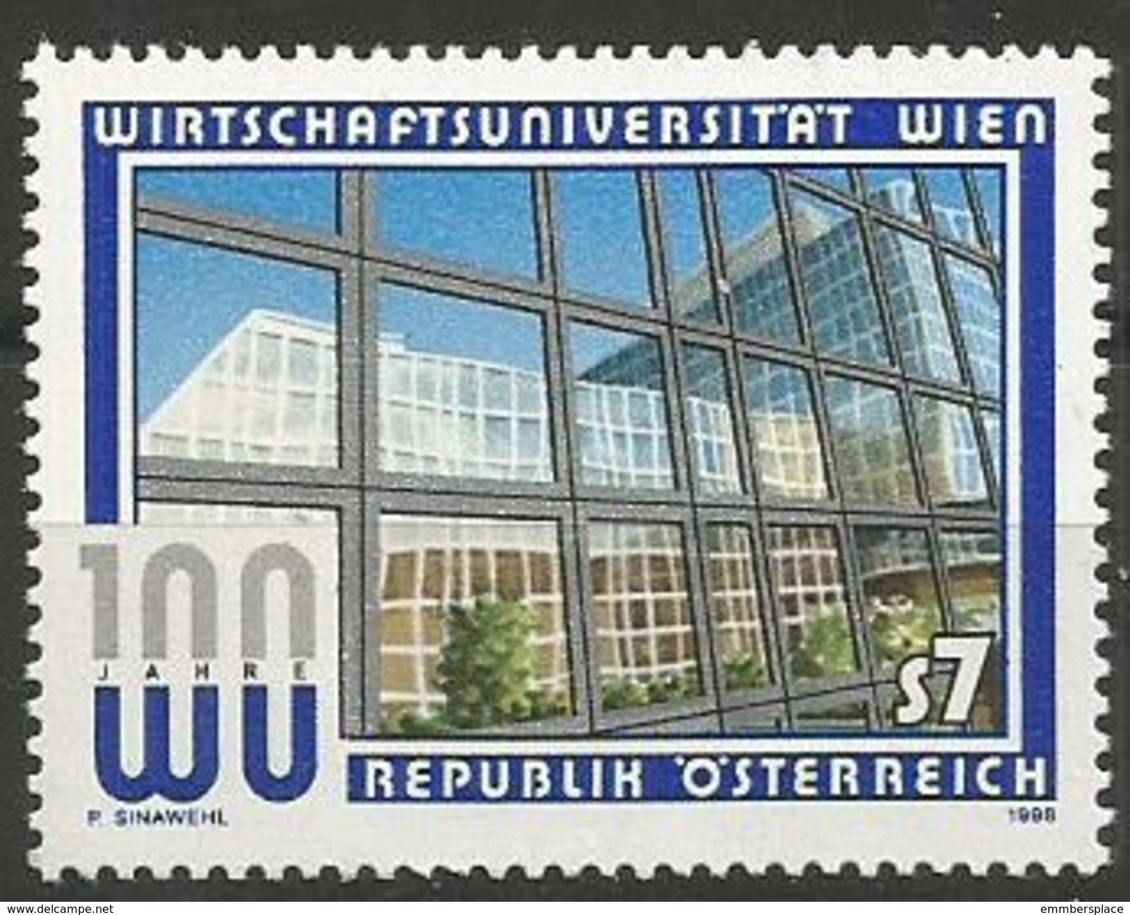 Austria - 1998 Vienna University 7s MNH **          Sc 1769 - Unused Stamps