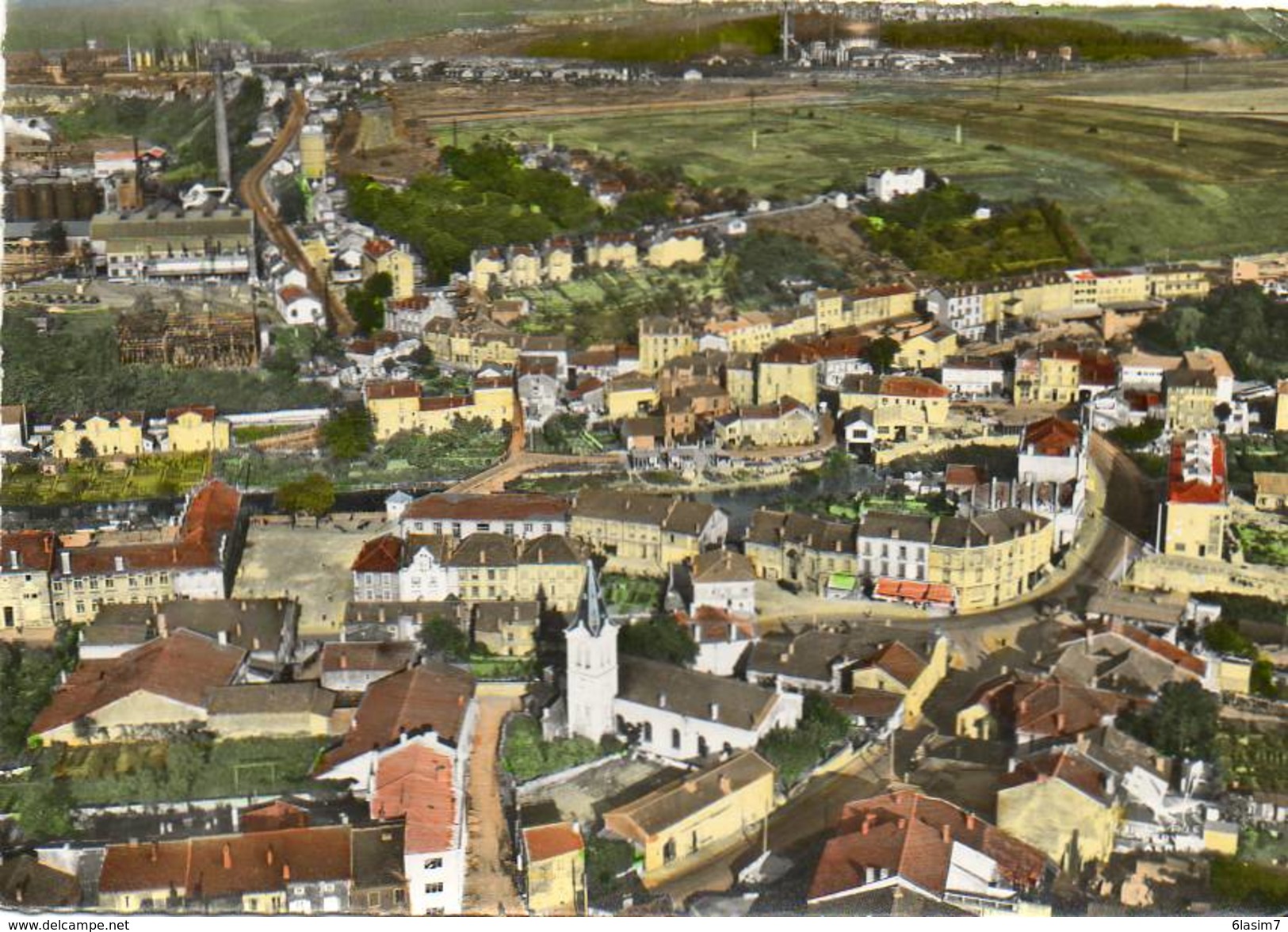 CPSM Dentelée - AUBOUé (54) - Vue Aérienne Du Bourg En 1960 - Altri & Non Classificati