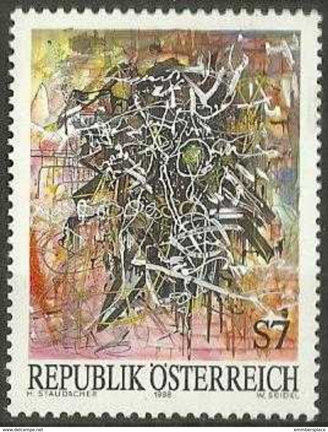 Austria - 1998 My Garden (Hans Staudacher) 7s MNH **          Sc 1771 - Unused Stamps